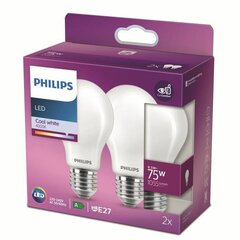 LED lemputė Philips Bombilla 75 W 2 vnt цена и информация | Электрические лампы | pigu.lt