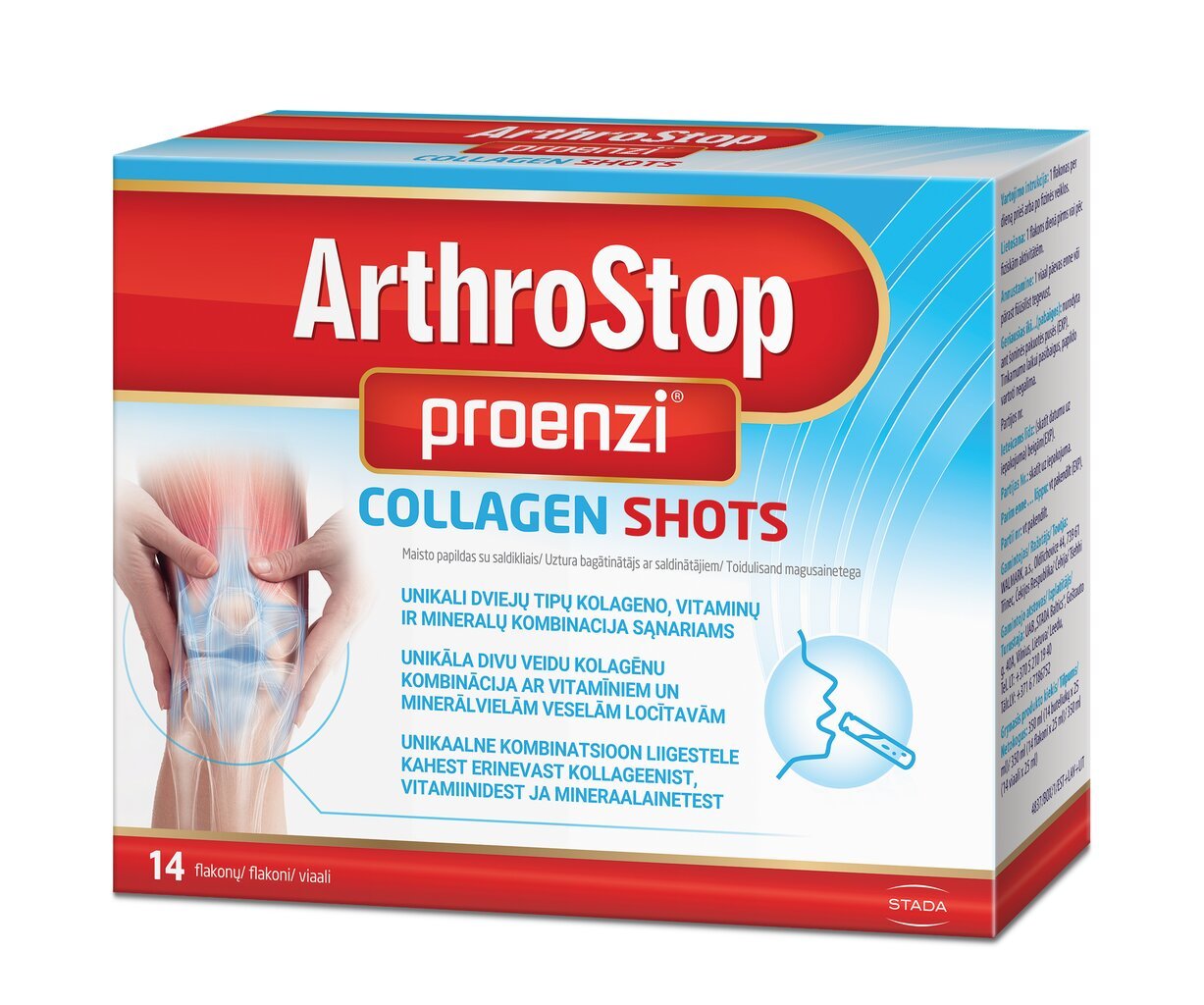Maisto papildas Proenzi Arthrostop Collagen shots, 14 vnt. kaina ir informacija | Vitaminai, maisto papildai, preparatai gerai savijautai | pigu.lt