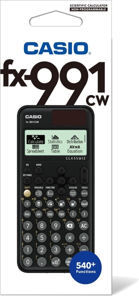 Casio FX-991CW skaičiuotuvas Kišenė Mokslinis skaičiuotuvas Juoda kaina ir informacija | Kanceliarinės prekės | pigu.lt