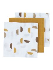 Marlinių vystyklų komplektas Meyco Baby Honey Gold, 70x70, 3 vnt. цена и информация | Пеленальные доски и пеленки | pigu.lt