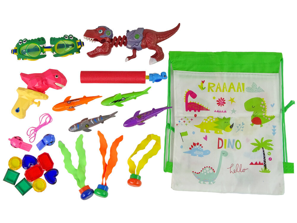 Vonios žaislų rinkinys Dinozaurai kaina ir informacija | Vandens, smėlio ir paplūdimio žaislai | pigu.lt