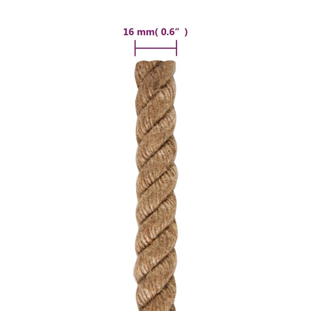 Džiuto virvė vidaXL, 50 mx16 mm kaina ir informacija | Sodo įrankiai | pigu.lt