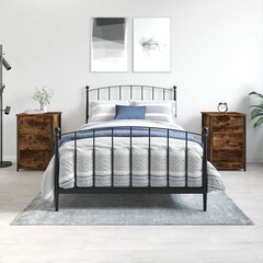Naktinės spintelės vidaXL, 2 vnt., 40x36x60 cm, rudos kaina ir informacija | Spintelės prie lovos | pigu.lt