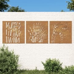 vidaXL 3-ių dalių sodo sienos dekoracijų komplektas 55 cm kaina ir informacija | Interjero detalės | pigu.lt