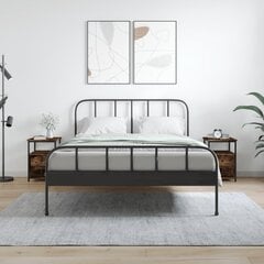Naktinės spintelės vidaXL, 2 vnt., 34x35,5x50 cm, rudos kaina ir informacija | Spintelės prie lovos | pigu.lt