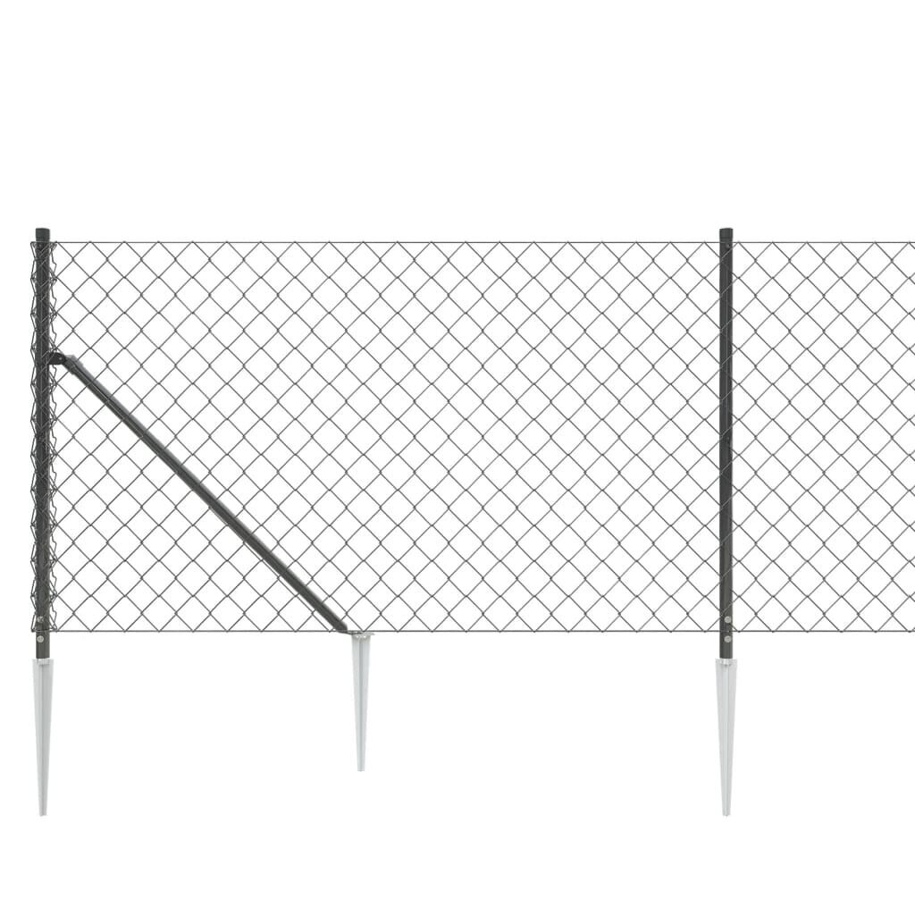 Tinklinė tvora vidaXL 0,8x10m цена и информация | Tvoros ir jų priedai | pigu.lt