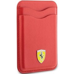 Ferrari Wallet Card Slot FEWCMRSIR czerwony|red MagSafe Leather 2023 Collection FEWCMRSIR цена и информация | Женские кошельки, держатели для карточек | pigu.lt