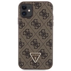 Guess GUHCN61P4TDSCPW iPhone 11 | Xr 6.1" brązowy|brown hardcase Crossbody 4G Metal Logo цена и информация | Чехлы для телефонов | pigu.lt