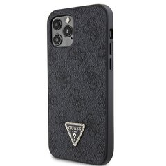 Guess GUHCP12MP4TDSCPK iPhone 12 | 12 Pro 6.1" czarny|black hardcase Crossbody 4G Metal Logo цена и информация | Чехлы для телефонов | pigu.lt