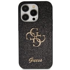 Guess GUHCP14XHG4SGK iPhone 14 Pro Max 6.7" czarny|black hardcase Glitter Script Big 4G цена и информация | Чехлы для телефонов | pigu.lt