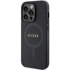 Guess GUHMP14XPSAHMCK iPhone 14 Pro Max 6.7" czarny|black hardcase Saffiano MagSafe цена и информация | Чехлы для телефонов | pigu.lt