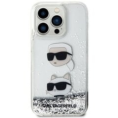 Karl Lagerfeld KLHCN61LDHKCNS iPhone 11 | Xr 6.1" srebrny|silver hardcase Liquid Glitter Karl & Choupette Heads цена и информация | Чехлы для телефонов | pigu.lt