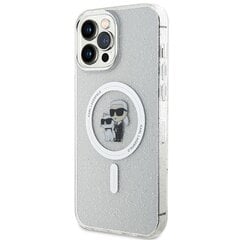 Karl Lagerfeld KLHMP13XHGKCNOT iPhone 13 Pro Max 6.7" transparent hardcase Karl&Choupette Glitter MagSafe цена и информация | Чехлы для телефонов | pigu.lt