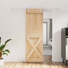 Stumdomos vidaus durys vidaXL su įrangos rinkiniu 70x210cm цена и информация | Двери со стеклом LIRA, дуб сицилия, ЭКО шпон | pigu.lt