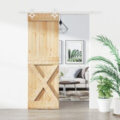 Stumdomos vidaus durys vidaXL su įrangos rinkiniu 70x210cm цена и информация | Двери со стеклом LIRA, дуб сицилия, ЭКО шпон | pigu.lt