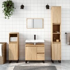 3-ių dalių vonios baldų komplektas vidaXL, rudas цена и информация | Комплекты в ванную | pigu.lt