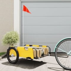 Krovininė dviračio priekaba vidaXL, geltona kaina ir informacija | Dviračių priekabos, vėžimėliai | pigu.lt