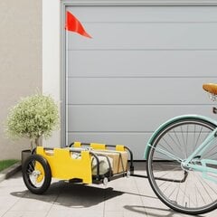 Krovininė dviračio priekaba vidaXL, geltona kaina ir informacija | Dviračių priekabos, vėžimėliai | pigu.lt