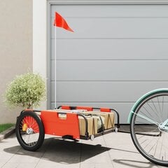 Krovininė dviračio priekaba vidaXL, oranžinė цена и информация | Прицепы для велосипеда | pigu.lt