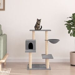 Draskyklė katėms su stovais iš sizalio vidaXL, šviesiai pilka, 82,5cm цена и информация | Когтеточки | pigu.lt