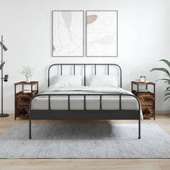 Naktinės spintelės vidaXL, 2 vnt., 30x60x60 cm, rudos kaina ir informacija | Spintelės prie lovos | pigu.lt