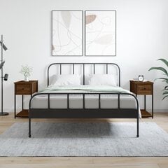 2-ių dalių naktinių spintelių komplektas vidaXL, rudas kaina ir informacija | Spintelės prie lovos | pigu.lt