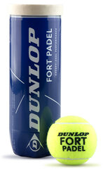 Padel tennis ball Dunlop FORT PADEL 3-pet FIP approved цена и информация | Сквош | pigu.lt