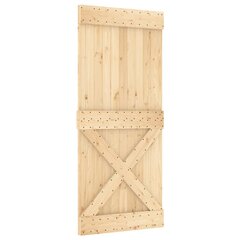 Stumdomos vidaus durys vidaXL su įrangos rinkiniu 90x210cm kaina ir informacija | Vidaus durys | pigu.lt