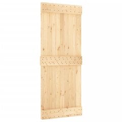 Stumdomos vidaus durys vidaXL su įrangos rinkiniu 85x210cm цена и информация | Двери со стеклом LIRA, дуб сицилия, ЭКО шпон | pigu.lt