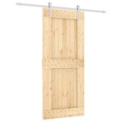 Stumdomos vidaus durys vidaXL su įrangos rinkiniu 90x210cm kaina ir informacija | Vidaus durys | pigu.lt