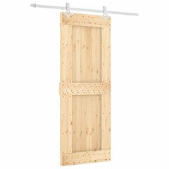 Stumdomos vidaus durys vidaXL su įrangos rinkiniu 80x210cm цена и информация | Двери со стеклом LIRA, дуб сицилия, ЭКО шпон | pigu.lt