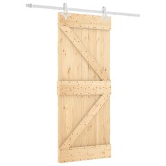 Stumdomos vidaus durys vidaXL su įrangos rinkiniu 85x210cm цена и информация | Двери со стеклом LIRA, дуб сицилия, ЭКО шпон | pigu.lt