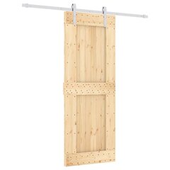 Stumdomos vidaus durys vidaXL su įrangos rinkiniu 80x210cm kaina ir informacija | Vidaus durys | pigu.lt