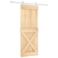 Stumdomos vidaus durys vidaXL su įrangos rinkiniu 80x210cm kaina ir informacija | Vidaus durys | pigu.lt