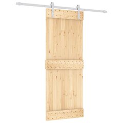 Stumdomos vidaus durys vidaXL su įrangos rinkiniu 80x210cm kaina ir informacija | Vidaus durys | pigu.lt