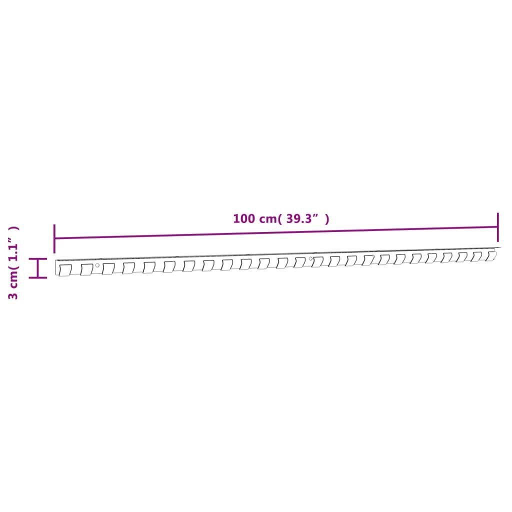 Viengubas karnizas vidaXL 100 cm kaina ir informacija | Karnizai | pigu.lt