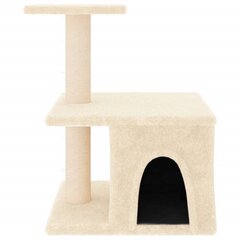 Draskyklė katėms su stovais iš sizalio vidaXL, smėlio splavos, 48cm цена и информация | Когтеточки | pigu.lt