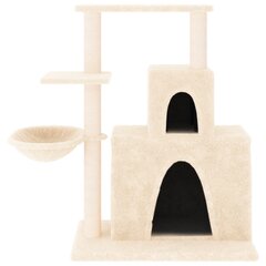 Draskyklė katėms su stovais iš sizalio vidaXL, smėlio splavos, 83cm цена и информация | Когтеточки | pigu.lt
