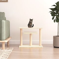 Draskyklė katėms su platformomis vidaXL, smėlinė, 62,5cm kaina ir informacija | Draskyklės | pigu.lt