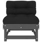 2-ių dalių vidurinių sofos dalių su pagalvėlėmis komplektas vidaXL, pilkas kaina ir informacija | Lauko kėdės, foteliai, pufai | pigu.lt