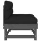 Vidurinė sofos dalis su pagalvėlėmis vidaXL, pilka kaina ir informacija | Lauko kėdės, foteliai, pufai | pigu.lt