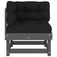 Lauko sofos dalis vidaXL, pilka цена и информация | Садовые стулья, кресла, пуфы | pigu.lt