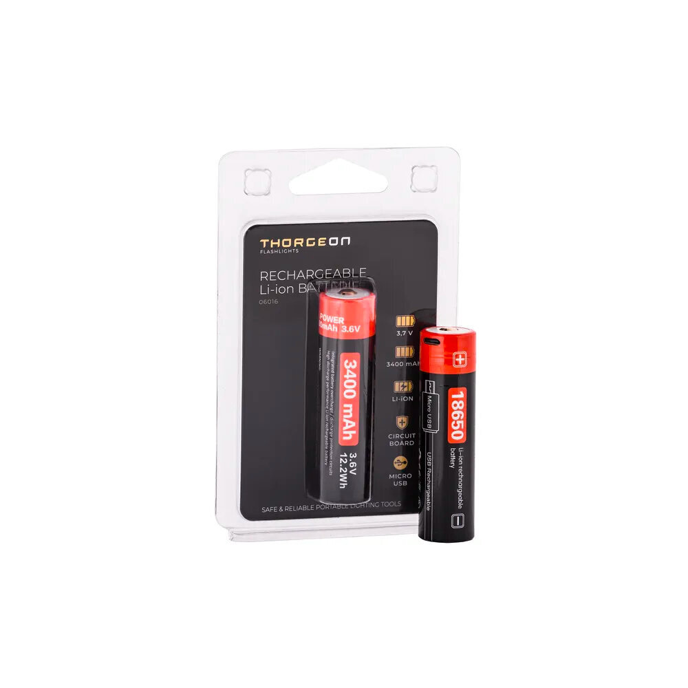 Thorgeon Įkraunama ličio jonų baterija 3,7 V 3400Mah AAA kaina ir informacija | Elementai | pigu.lt