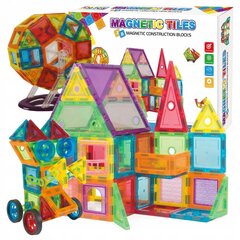 Magnetinės statybinės plokštės Magna Tiles, 130 vnt. kaina ir informacija | Konstruktoriai ir kaladėlės | pigu.lt