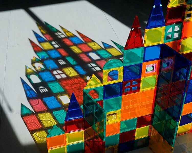 Magnetinės statybinės plokštės Magna Tiles, 130 vnt. kaina ir informacija | Konstruktoriai ir kaladėlės | pigu.lt