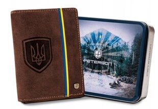 Мужской кожаный кошелек с украинским флагом с защитой RFID цена и информация | Мужские кошельки | pigu.lt
