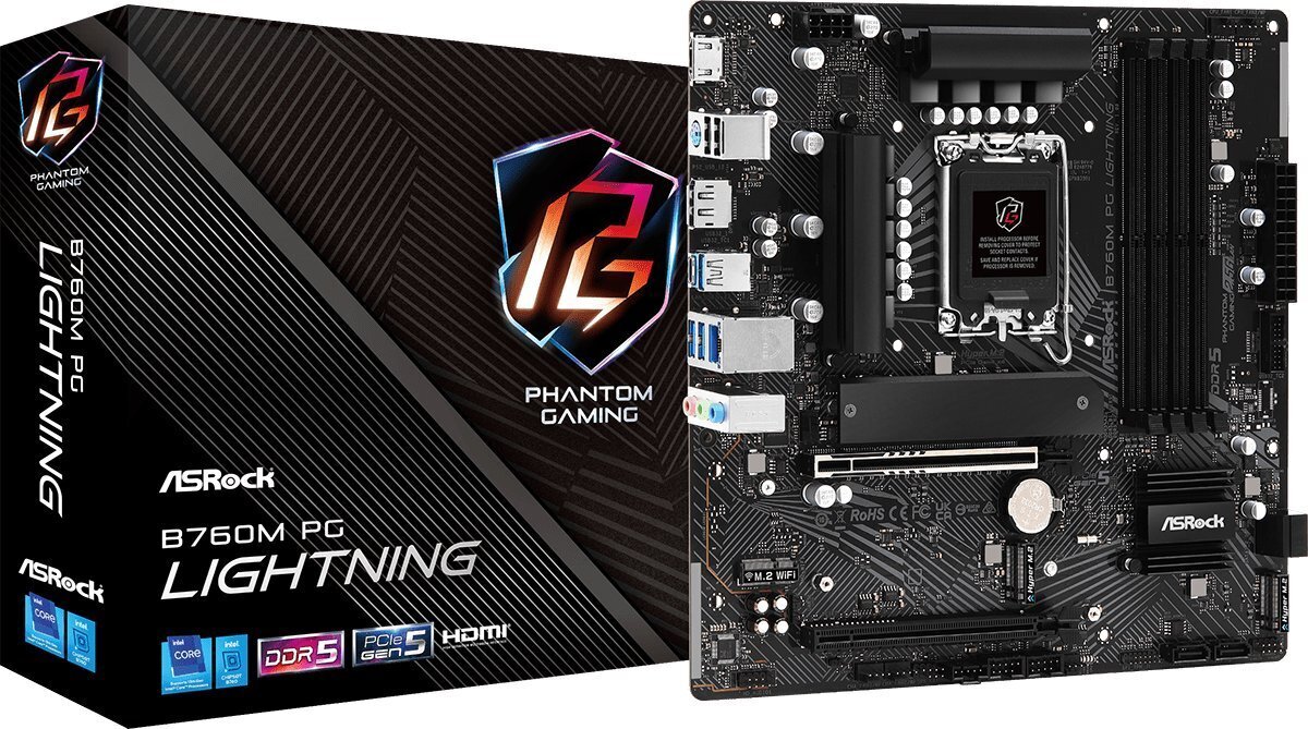 ASRock B760M PG Lightning kaina ir informacija | Pagrindinės plokštės | pigu.lt