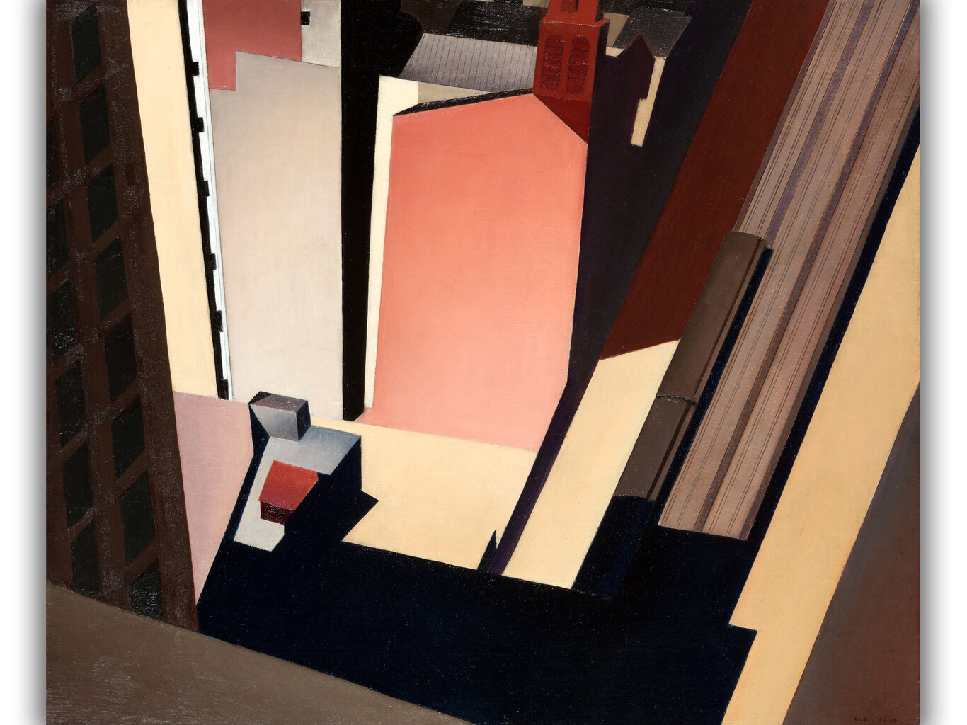 Reprodukcija Bažnyčios Gatvė, 1920, Charles Sheeler цена и информация | Reprodukcijos, paveikslai | pigu.lt