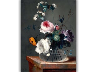 Reprodukcija Gėlių Natiurmortas, 1786, Johann Baptist Drechsler kaina ir informacija | Reprodukcijos, paveikslai | pigu.lt