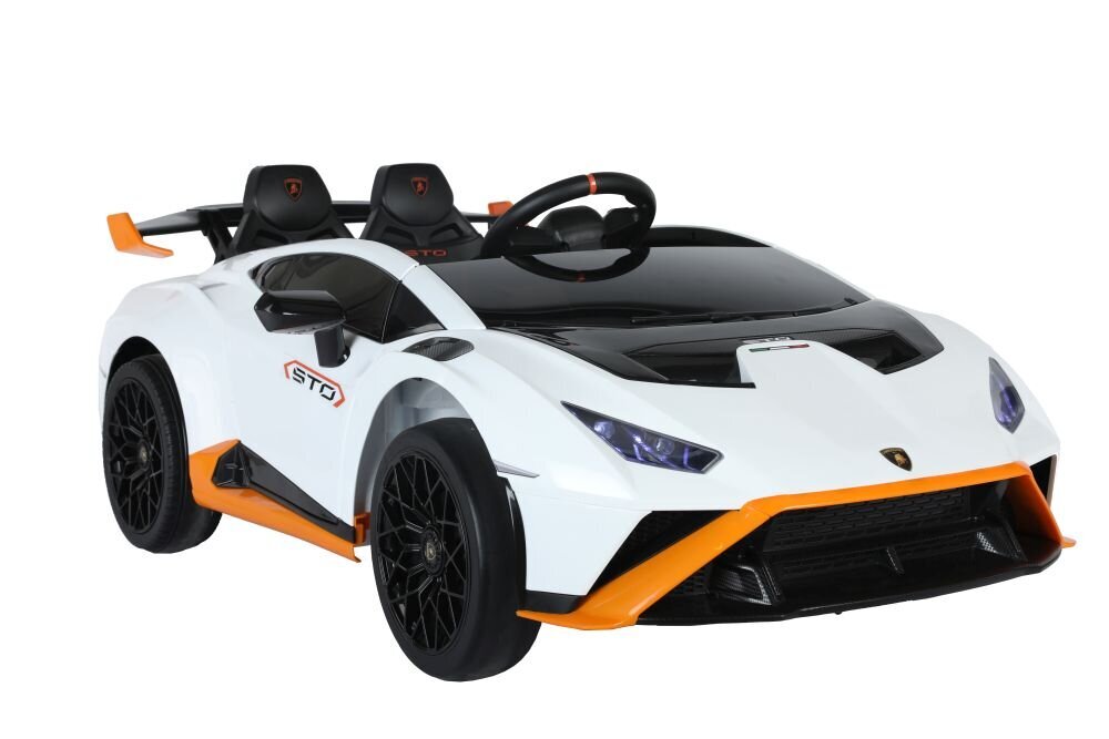 Vienvietis elektromobilis vaikams Lamborghini Sto Drift, baltas kaina ir informacija | Elektromobiliai vaikams | pigu.lt